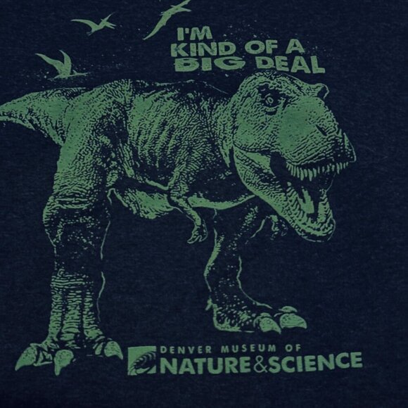 Dinosaur TREX Denver Nature and Science Museum Glow Shirt Green Gray Youth Small - Picture 7 of 12
